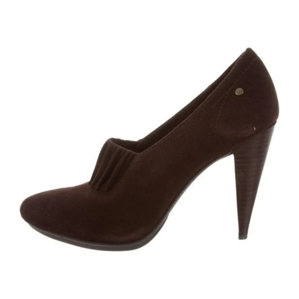 Coach Adra Suede Heeled Booties Sz 9.5 EUC